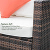 5-Piece Furniture Set Outdoor Sectional Conversation Set with Soft Cushions
