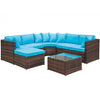 5-Piece Furniture Set Outdoor Sectional Conversation Set with Soft Cushions