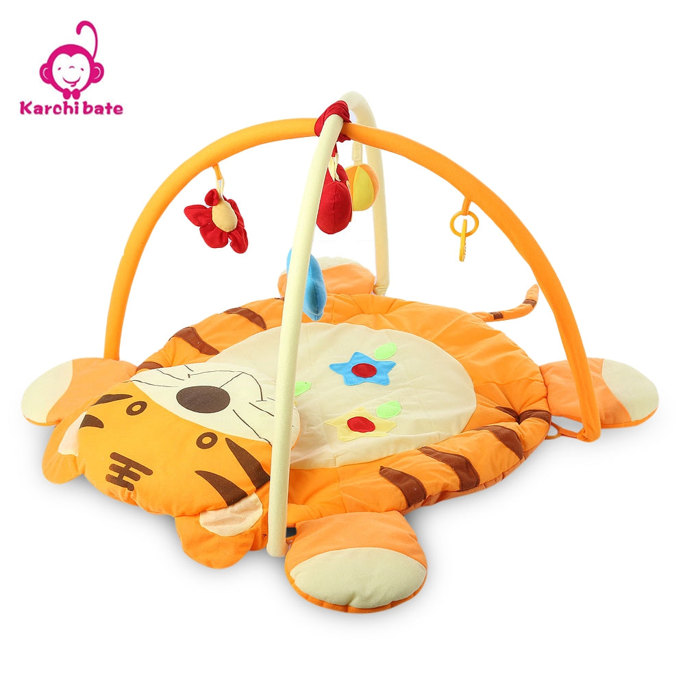 Karchibate Baby Fitness Mat Soft Fabric with 5 Pendants for Newborns Between 0 - 12 Months