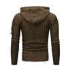 Cable Knit Button Pullover Hooded Sweater