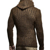 Cable Knit Button Pullover Hooded Sweater