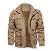 Faux Fur Lined Waist Drawstring Cargo Jacket