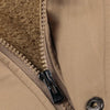 Faux Fur Lined Waist Drawstring Cargo Jacket