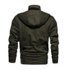 Faux Fur Lined Waist Drawstring Cargo Jacket