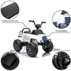 6V Kids Powered Electric ATV Quad Ride on Car with 2 Speeds, LED Lights, MP3