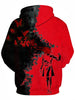 Halloween Blood Girl Printed Splash Ink Hoodie