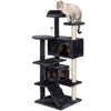 51&quot; Condo Furniture Scratch Post for Kittens Pet House Play Scratching Posts, Plush Perches and Condo, Activity Centre