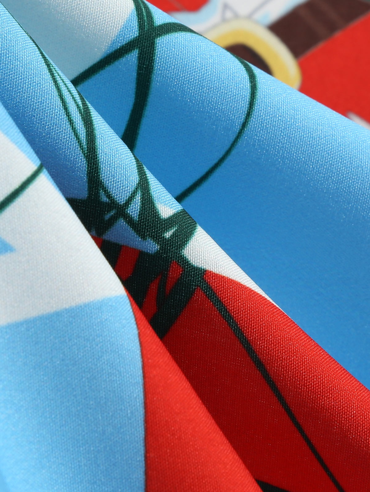 Christmas Berry Santa Claus Gift Stocking Print Long Sleeve Dress