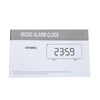 LED Music Alarm Clock with USB Charging Port for Bedroom Study Room