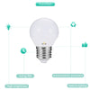 LED Candle Bulb High Brightness Light G45 5W E27 110-130V for Home Lighting 6Pcs