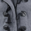 Female Coat Thick Horn Button Hooded Cotton Blend Women Jacket