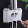 ecoco Wall-mounted Automatic Toothpaste Dispenser Toothbrush Holder with 4 Cups