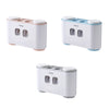 ecoco Wall-mounted Automatic Toothpaste Dispenser Toothbrush Holder with 4 Cups