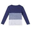Bat Sleeve Round Neck Loose Color Splice Women T-shirt