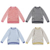 Color Splice Pockets Long Sleeve Round Collar Pullover Casual Women Sweatshirt