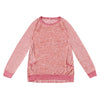 Color Splice Pockets Long Sleeve Round Collar Pullover Casual Women Sweatshirt