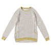 Color Splice Pockets Long Sleeve Round Collar Pullover Casual Women Sweatshirt