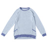 Color Splice Pockets Long Sleeve Round Collar Pullover Casual Women Sweatshirt