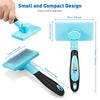 Sinypet M - 005 Pet Slicker Brush Soft Stainless Steel Bristles Rectangular Head with Clean Button