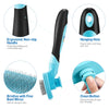 Sinypet M - 005 Pet Slicker Brush Soft Stainless Steel Bristles Rectangular Head with Clean Button