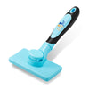Sinypet M - 005 Pet Slicker Brush Soft Stainless Steel Bristles Rectangular Head with Clean Button