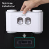 ecoco Wall-mounted Automatic Toothpaste Dispenser Toothbrush Holder with 4 Cups