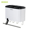ecoco Wall-mounted Chopsticks Drain Rack Spoon Knife Storage Shelf with 4 Hooks