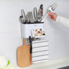 ecoco Wall-mounted Chopsticks Drain Rack Spoon Knife Storage Shelf with 4 Hooks