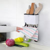 ecoco Wall-mounted Chopsticks Drain Rack Spoon Knife Storage Shelf with 4 Hooks