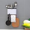 ecoco Wall-mounted Chopsticks Drain Rack Spoon Knife Storage Shelf with 4 Hooks