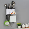 ecoco Wall-mounted Chopsticks Drain Rack Spoon Knife Storage Shelf with 4 Hooks