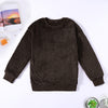 Long Sleeve Thread Stitching Pullover Top for Women