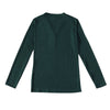 V-neck Button Pullover Sweater Long-sleeved Slim Stretch Solid Color