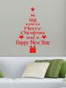 Merry Christmas and New Year Greetings Print Wall Art Stickers