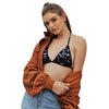 N-82122 Corduroy Coat Lantern Sleeve Crop Top Women Jacket