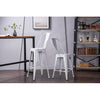30&quot; high white metal indoor outdoor dining chair 4pcs