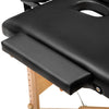 New Black 84&quot; Portable Massage Table /Free Carry Case Bed Spa Facial Wooden 2 Section Right Angle Folding Massage Table