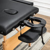 New Black 84&quot; Portable Massage Table /Free Carry Case Bed Spa Facial Wooden 2 Section Right Angle Folding Massage Table