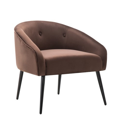 brown velvet chair in style