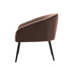 brown velvet chair in style