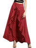 Ruffle Waist Tie Skirt Pants