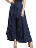 Ruffle Waist Tie Skirt Pants