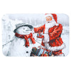 Toilet Mat Set Bathroom Carpet Coral Fleece Santa Claus Snowman Festival Style