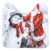 Toilet Mat Set Bathroom Carpet Coral Fleece Santa Claus Snowman Festival Style