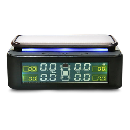 168 Solar Tire Pressure Monitoring System Vibration Power-on LED Atmosphere Lamp 4 Internal Sensors
