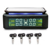 168 Solar Tire Pressure Monitoring System Vibration Power-on LED Atmosphere Lamp 4 Internal Sensors