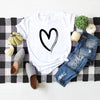 SC122 Simple Pattern Round Collar Short Sleeve Women T-shirt