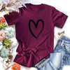 SC122 Simple Pattern Round Collar Short Sleeve Women T-shirt