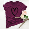 SC122 Simple Pattern Round Collar Short Sleeve Women T-shirt