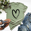 SC122 Simple Pattern Round Collar Short Sleeve Women T-shirt